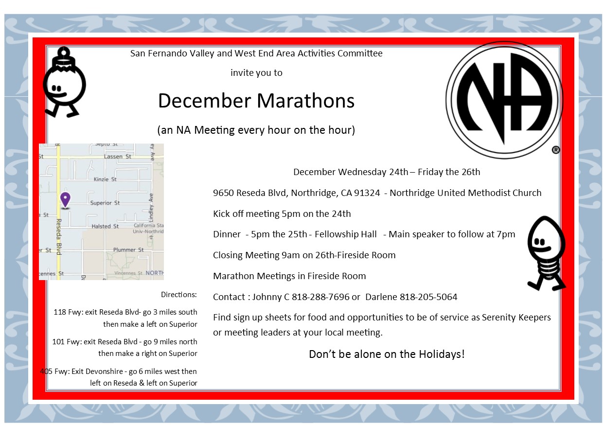 December Marathons West End Area of San Fernando Valley Narcotics